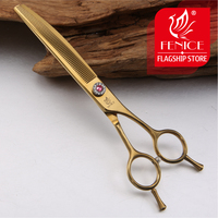 Fenice high-end 7.0 cala profesjonalne nożyczki do pielęgnacji psów zakrzywione nożyce do cieniowania dla psów i kotów sierść zwierzęca tijeras tesoura 2